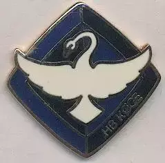 футбольний клуб Кьоге (Данія)2 ЕМАЛЬ /Koge HBK,Denmark football enamel pin badge