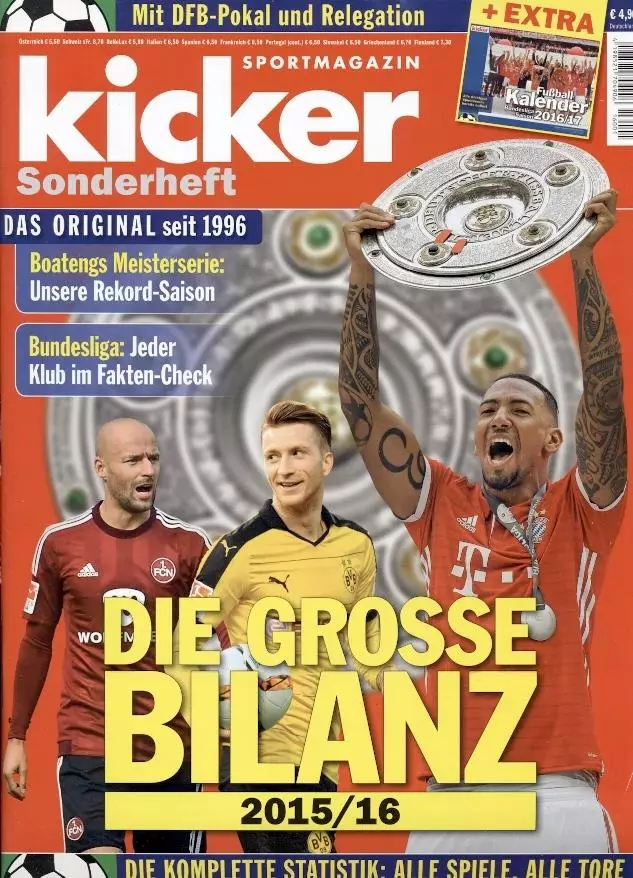 Німеччина, чемп-т 2015-16 резюме, спецвидання Кікер/Kicker Saison Bilanz summary