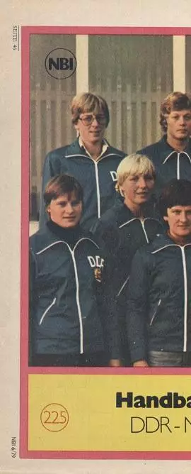 постер А4 гандбол зб.НДР жінки 1978 / GDR-Germany national team handball poster