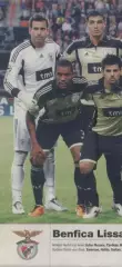 постер А4 футбол Бенфіка (Португалія) 2011 / SL Benfica,Portugal football poster