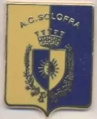 футбол.клуб Солофра (Італія) ЕМАЛЬ / AС Solofra, Italy football enamel pin badge