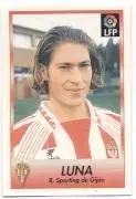наклейка футбол Луна (Іспанія) / F.J.A.Luna, Sporting Gijon,Spain player sticker