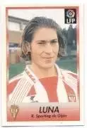 наклейка футбол Луна (Іспанія) / F.J.A.Luna, Sporting Gijon,Spain player sticker