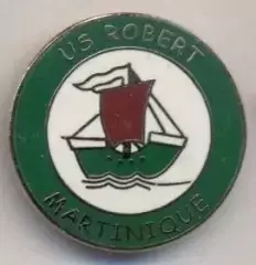 футбол.клуб Робер (Мартініка)1 ЕМАЛЬ /US Robert,Martinique football enamel badge