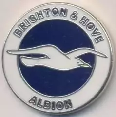 футбол.клуб Брайтон (Англія) ЕМАЛЬ / Brighton & Hove Albion,England football pin
