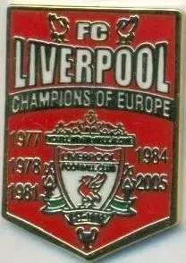футбол.клуб Ліверпуль (Англія-5x чемпіон ЕМАЛЬ/Liverpool FC,England football pin