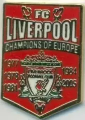 футбол.клуб Ліверпуль (Англія-5x чемпіон ЕМАЛЬ/Liverpool FC,England football pin