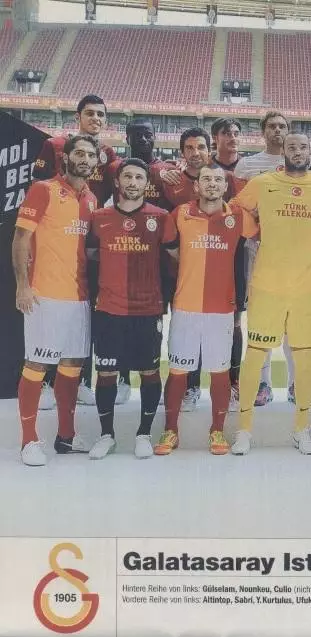 постер А4 футбол Галатасарай (Туреччина) 2012/Galatasaray,Turkey football poster