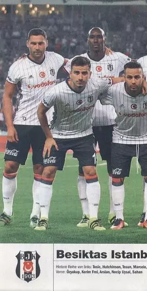 постер А4 футбол Бешикташ (Туреччина) 2016 / Besiktas JK, Turkey football poster