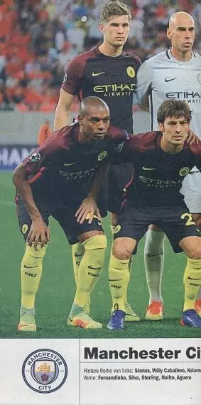 постер А4 футбол Манчестер Сіті (Англія) 2016 /Manchester City FC,England poster