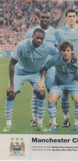 постер А4 футбол Манчестер Сіті (Англія) 2012 /Manchester City FC,England poster