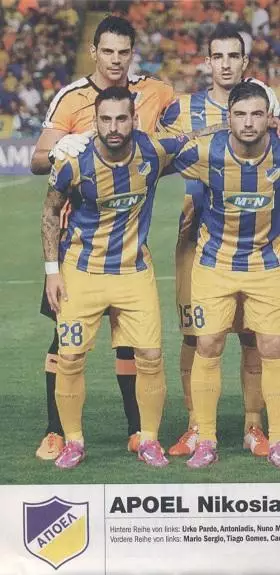 постер А4 футбол АПОЕЛ Нікосія (Кіпр) 2009 /APOEL Nicosia,Cyprus football poster