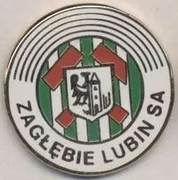 футбольний клуб Заглембе Любін (Польща) ЕМАЛЬ/Zaglebie Lubin,Poland football pin