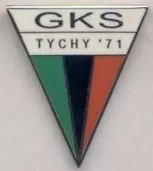 футбол.клуб ГКС Тихи (Польща)1 ЕМАЛЬ /GKS Tychy,Poland football enamel pin badge