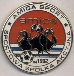 футбол.клуб Аміка Вронкі (Польща)2 ЕМАЛЬ /Amica Wronki,Poland football pin badge