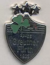 футбол.клуб Гройтер Фюрт (Німеччина)2 ЕМАЛЬ /Greuther Furth,Germany football pin