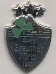 футбол.клуб Гройтер Фюрт (Німеччина)2 ЕМАЛЬ /Greuther Furth,Germany football pin