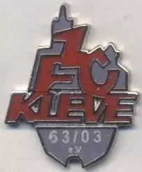 футбол.клуб Клеве (Німеччина) ЕМАЛЬ/1.FC Kleve,Germany football enamel pin badge