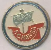 футбол.клуб Ганза Росток (Німеч.) важмет/FC Hansa Rostock,Germany football badge