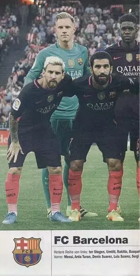 постер А4 футбол Барселона (Іспанія 2016/FC Barcelona,Spain football team poster
