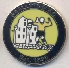 футбол.клуб Скаловей Шотландія ЕМАЛЬ/Scalloway FC,Shetland-Scotland football pin