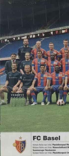 постер А4 футбол Базель (Швейцарія) 2010 / FC Basel, Switzerland football poster