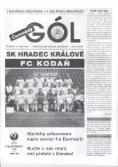 прог.Hradec Kralove Czechia/Чехія-FC Kopenhagen Denmark/Данія 1995 match program