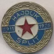 футбол.клуб Хайдук (Хорватія) офіц.1 важмет /Hajduk Split,Croatia football badge