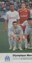 постер А4 футбол Олімпік Марсель Франція 2010/O.Marseille,France football poster