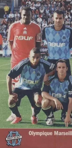 постер А4 футбол Олімпік Марсель Франція 2008/O.Marseille,France football poster