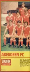постер А4 футбол Абердін (Шотландія) 1983 / Aberdeen FC,Scotland football poster