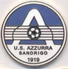 футбол.клуб Адзурра (Італія) офіц. ЕМАЛЬ /US Azzurra Sondrigo,Italy football pin