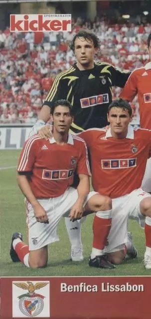 постер А4 футбол Бенфіка (Португалія) 2007 / SL Benfica,Portugal football poster