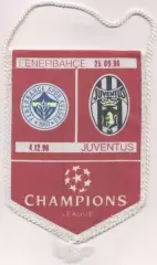 вимпел 18x13 Fenerbahce Turkey/Туреч.-Юве/Juventus Italy/Італ.1996 match pennant