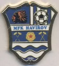 футбол.клуб Гавіржов (Чехія) ЕМАЛЬ / MFK Havirov,Czech football enamel pin badge