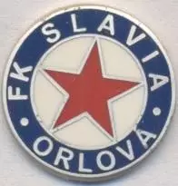 футбол.клуб Славія Орлова (Чехія) ЕМАЛЬ / Slavia Orlova,Czech football pin badge