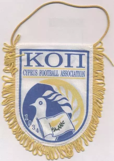 вимпел 14х13 федерація футболу Кіпр №2 офіц. /Cyprus football federation pennant