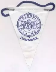 вимпел 14х13 федер.футболу Данія-Фюн офіц. /Denmark-Fyn football federat.pennant