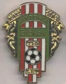 футбол.клуб Вікторія Жижков (Чехія)2 ЕМАЛЬ /Viktoria Zizkov,Czech football badge