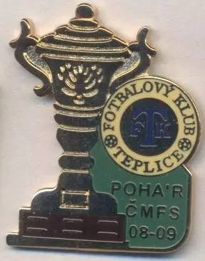 футбол.клуб Тєпліце (Чехія ЕМАЛЬ/FK Teplice Czech-cup 2002-03 football pin badge