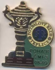 футбол.клуб Тєпліце (Чехія ЕМАЛЬ/FK Teplice Czech-cup 2002-03 football pin badge