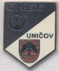 футбол.клуб УНЕКС (Чехія) ЕМАЛЬ / SK UNEX Unicov,Czech football enamel pin badge
