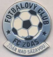 футбол.клуб ЖДЯС (Чехія) ЕМАЛЬ/FС ZDAS Zdar nad Sazavou,Czech football pin badge