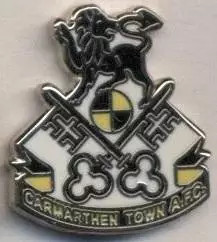 футбол.клуб Кармартен (Уельс)2 ЕМАЛЬ / Carmarthen Town, Wales football pin badge