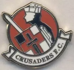 футбол.клуб Крузейдерс (Півн.Ірландія2 ЕМАЛЬ/Crusaders FC,N.Ireland football pin