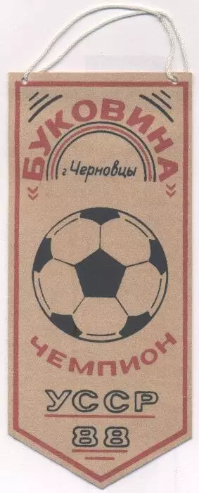 вимпел 20х9 футбол Буковина Чернівці (Україна)/Bukovyna,Ukraine football pennant
