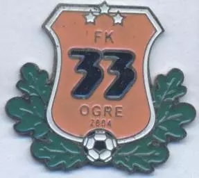 футбольний клуб Огре-33 (Латвія) важмет / FK Ogre-33, Latvia football pin badge