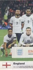 постер А4 футбол зб. Англія 2014 Кікер / England national football team poster