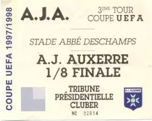 білет AJ Auxerre France/Франц-Твенте/FC Twente Netherl/Нідерл.1997b match ticket