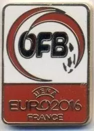 Австрія,федерація футболу,Євро-16,№2 ЕМАЛЬ/Austria football federation pin badge